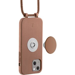 Just Elegance PopGrip iPhone 14 Hoesje Met Draagkoord Bruin   Appelhoes, dé specialist voor al je Apple producten