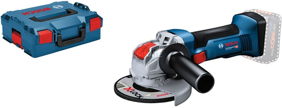 Bosch Blauw X-LOCK GWX 18V-8 Professional Accu Haakse Slijper 18V excl. accu's + lader in L-BOXX 06019J7000