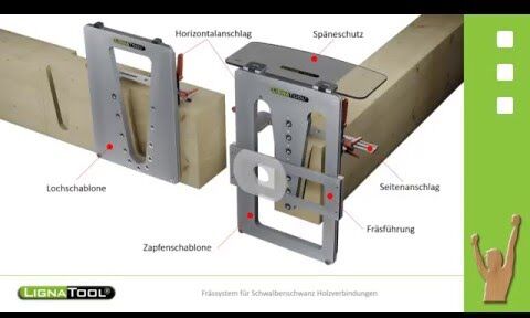 Lignatool LT080PR Zwaluwstaart Freesmal set profipakket