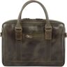 Buckle & Seam Everett aktetas Leer 38 cm Laptopcompartiment olive