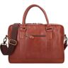 Buckle & Seam Everett aktetas Leer 38 cm Laptopcompartiment cognac