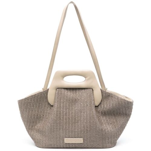 Themoirè Dhea rieten shopper - Beige