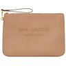 Saint Laurent Rive Gauche clutch met rits - Bruin