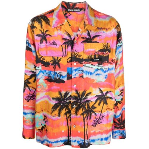 Palm Angels Overhemd met psychedelische print - Oranje