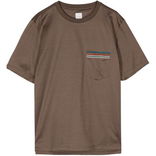 Paul Smith T-shirt met kenmerkende streep - Bruin