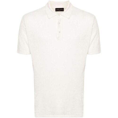 Roberto Collina Linnen poloshirt - Wit