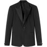 Versace Duchesse blazer met enkele rij knopen en satijnen afwerking - Zwart