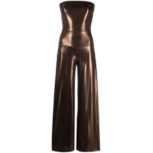 Norma Kamali Jumpsuit met metallic-effect - Bruin