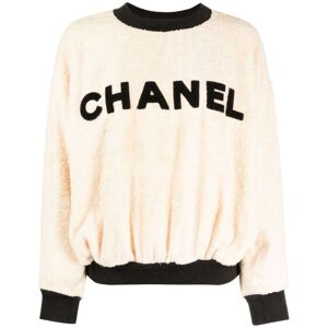 CHANEL Pre-Owned 1993 sweater met logopatch - Beige