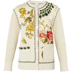 Erdem appliquéd embroidered cardigan - Beige