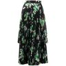 Richard Quinn Midi-jurk met print - Zwart