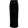 Ana Radu Fluwelen straight maxi-rok - Zwart