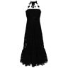 Alexis Midi-jurk met halternek - Zwart