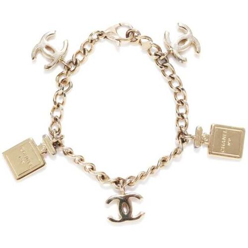 CHANEL Pre-Owned 2002 bedelarmband met Coco - Goud