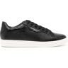 Michael Kors Keating leren sneakers met slangenleer-effect - Zwart