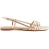 Reformation Millie Lattice leren sandalen - Goud