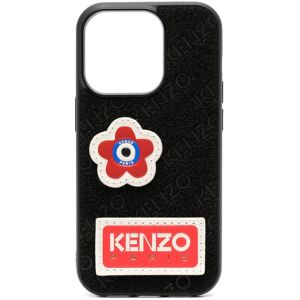 Kenzo iPhone 14 Pro hoesje met bloemenpatch - Zwart