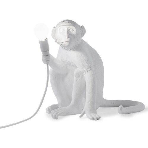 Seletti Lamp met zittende aap - Wit