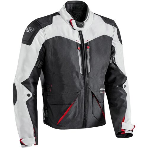 Ixon Arthus waterdichte motorcycle textile jacket - Zwart Grijs