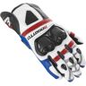 Bogotto Grand Champ De Handschoenen van de motorfiets - Wit Rood Blauw