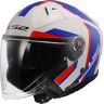 LS2 OF603 Infinity II Focus Jet Helm - Wit Rood Blauw