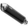 SHARK EXHAUST DSX-5 eloxed aluminium/end cap gepolijst roestvrij staal zwart - Zwart