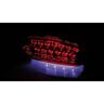 SHIN YO LED achterlicht MONSTER, rood glas, E-goedgekeurd - Zwart
