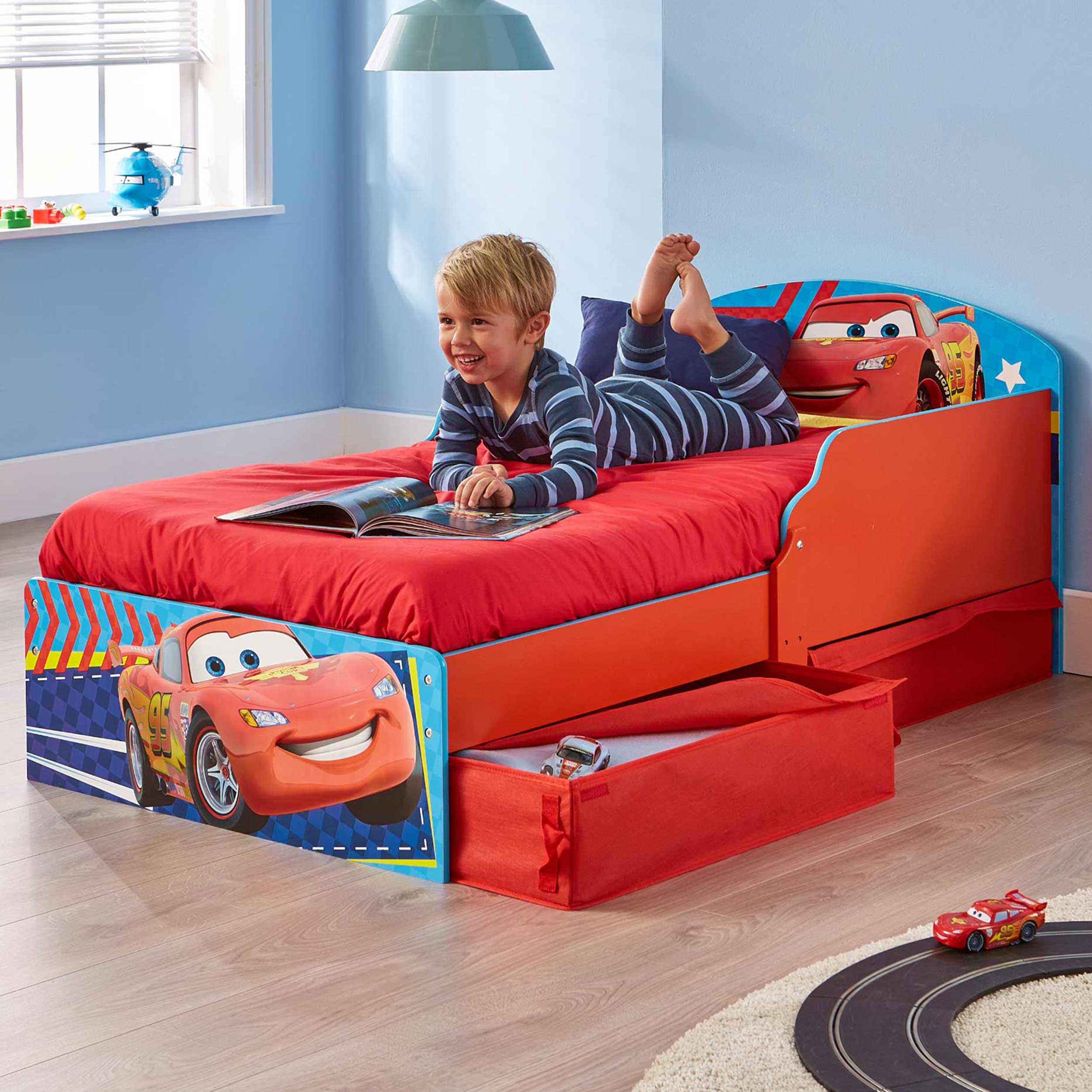 WorldsApart Peuterbed met lades Cars