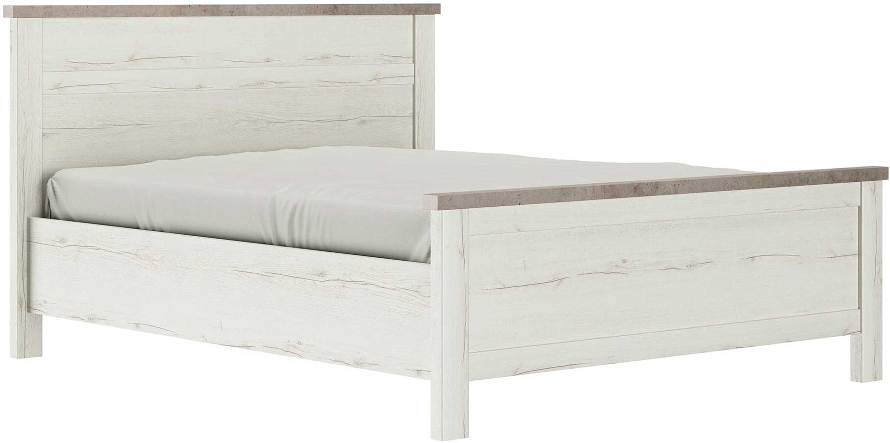 Gami Tweepersoonsbed Mona 140x190 - gebleekte helvezia eik