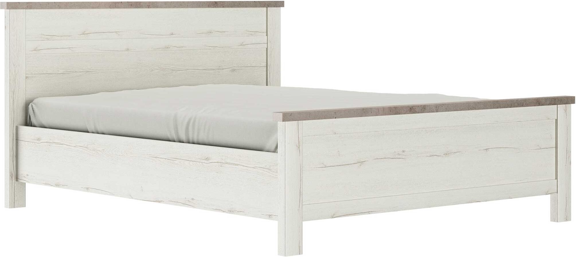 Gami Tweepersoonsbed Mona 160x200 - gebleekte helvezia eik