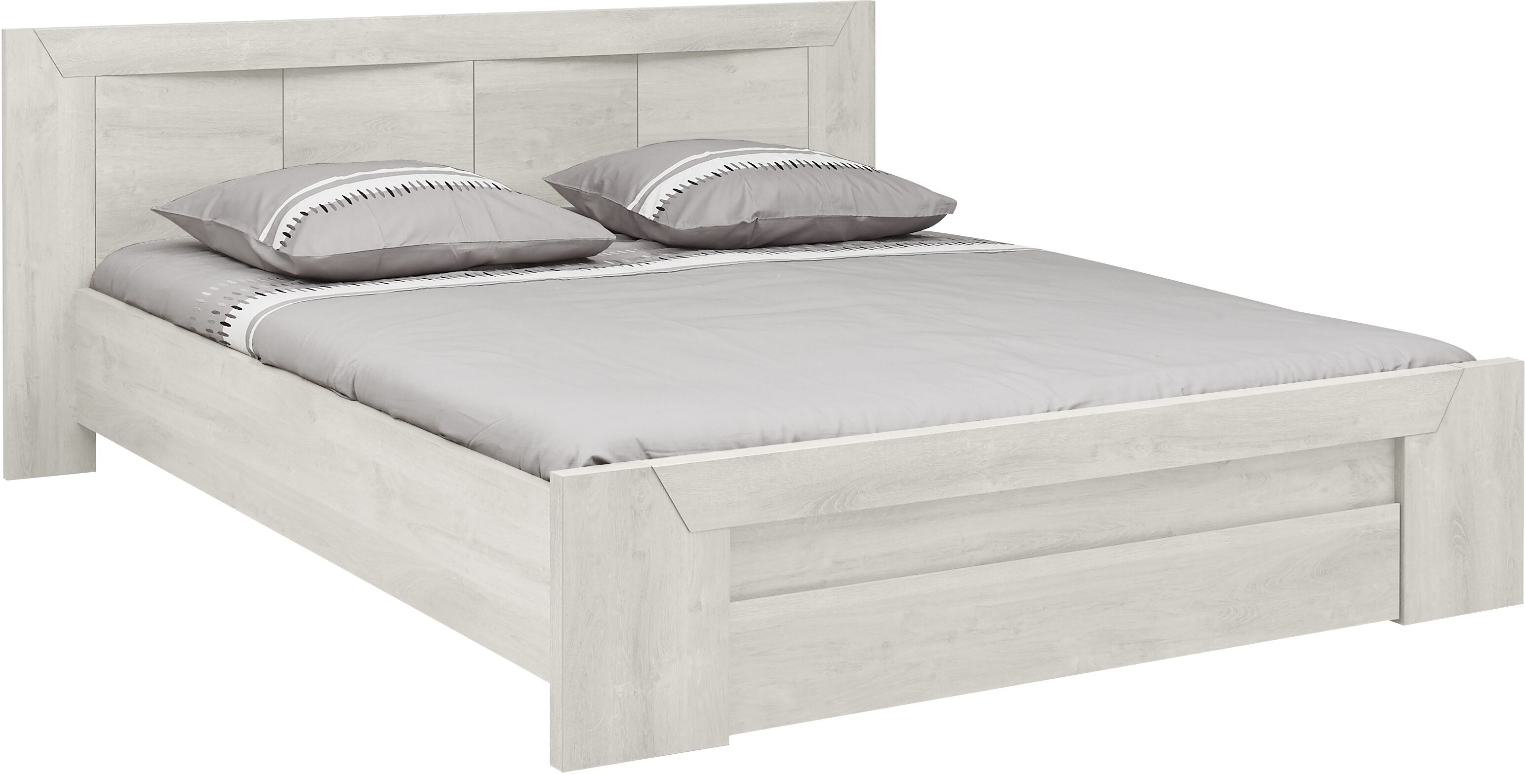 Gami Tweepersoonsbed Hayden met lade 180x200 - gebleekte eik