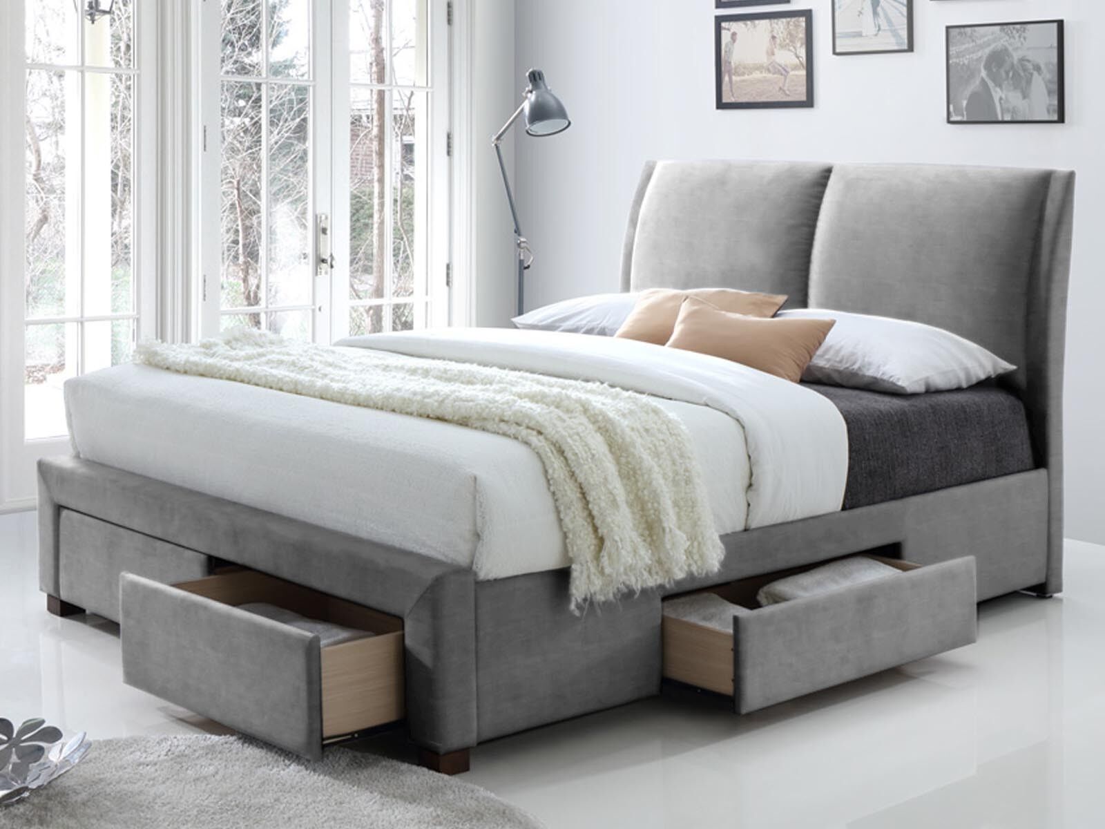 Rousseau Bed Babano 160x200 - grijs