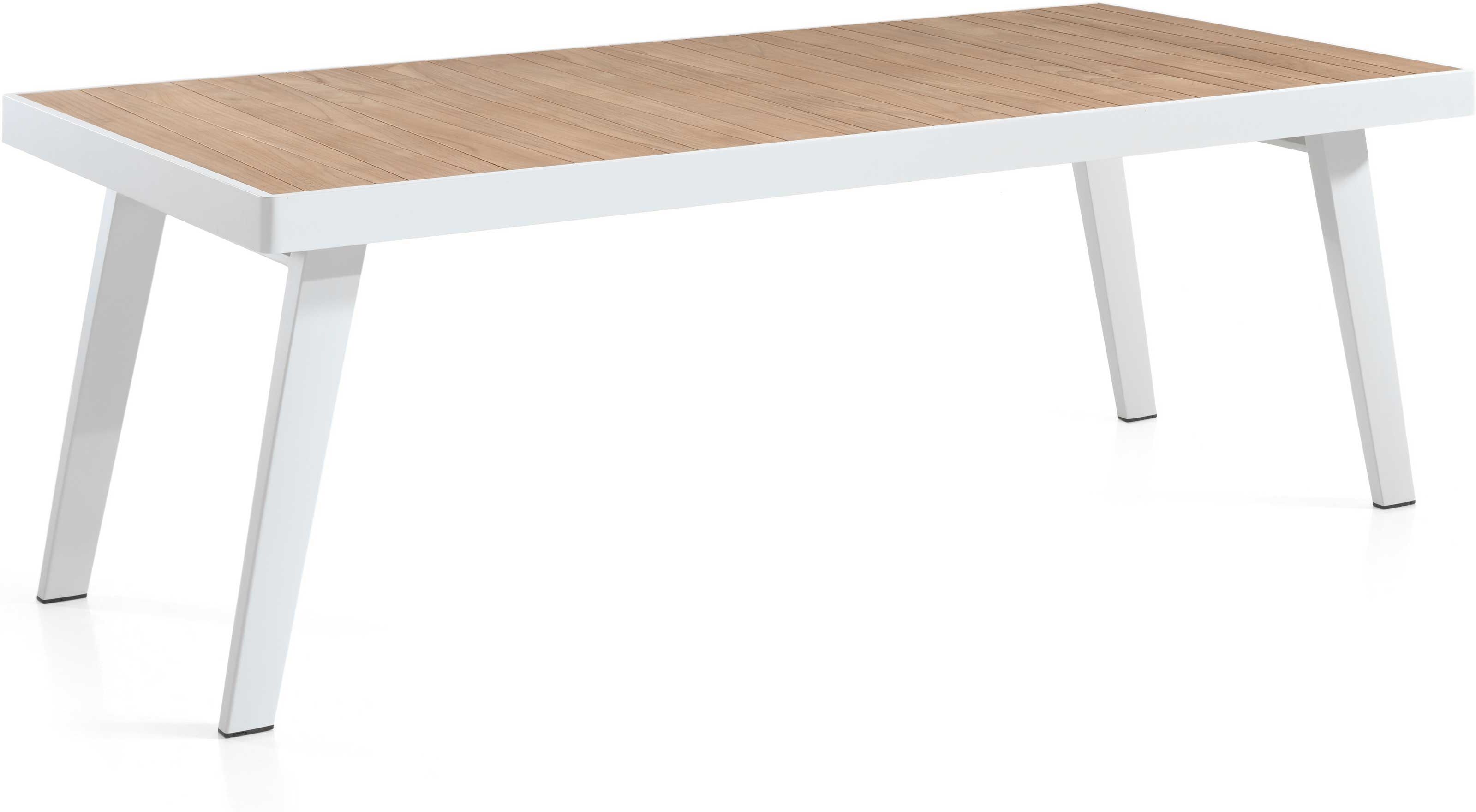 Gescova Tuintafel Corsica 220cm - wit/teak