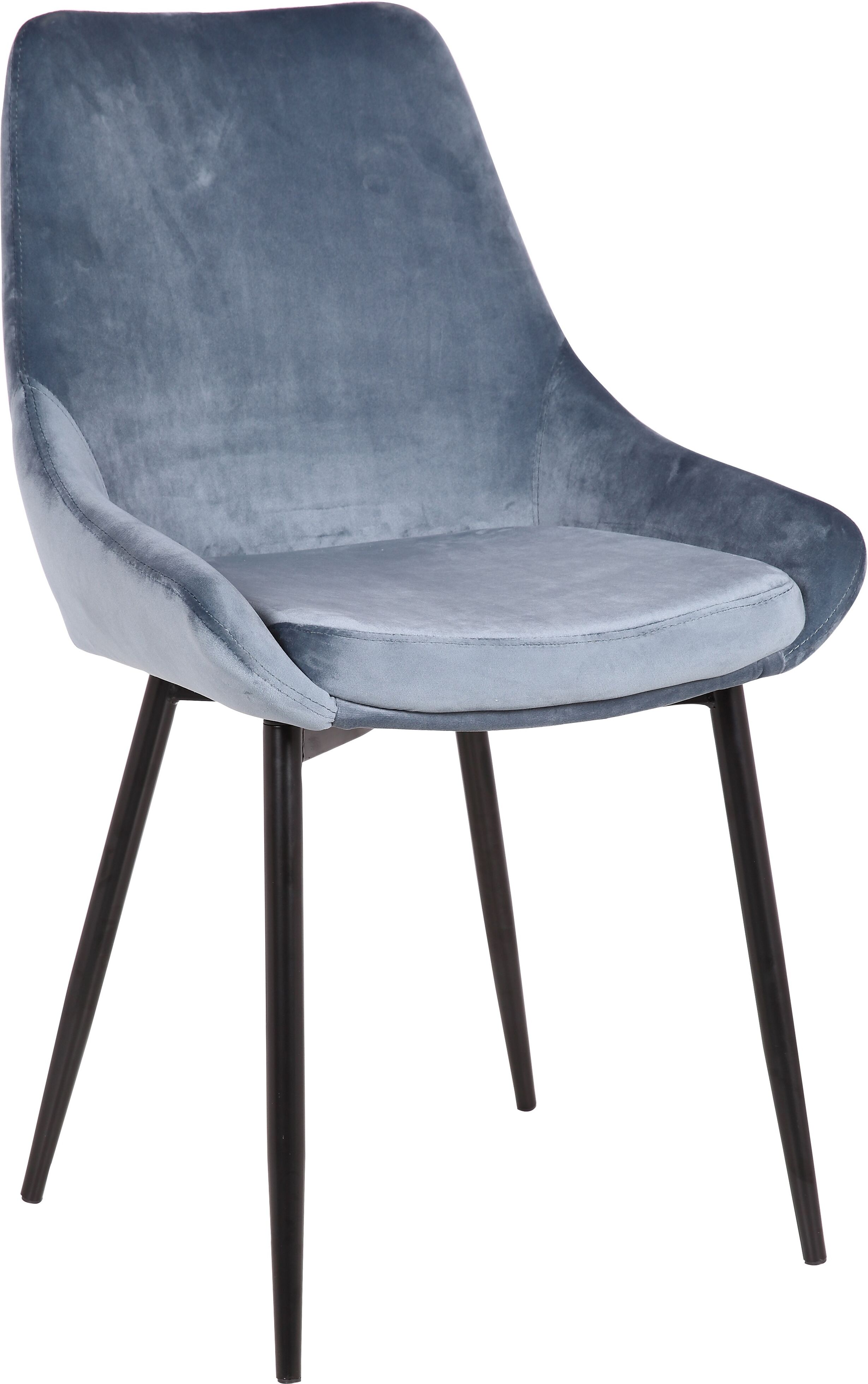 Rousseau Set van 2 fluwelen stoelen Mirano - blauw