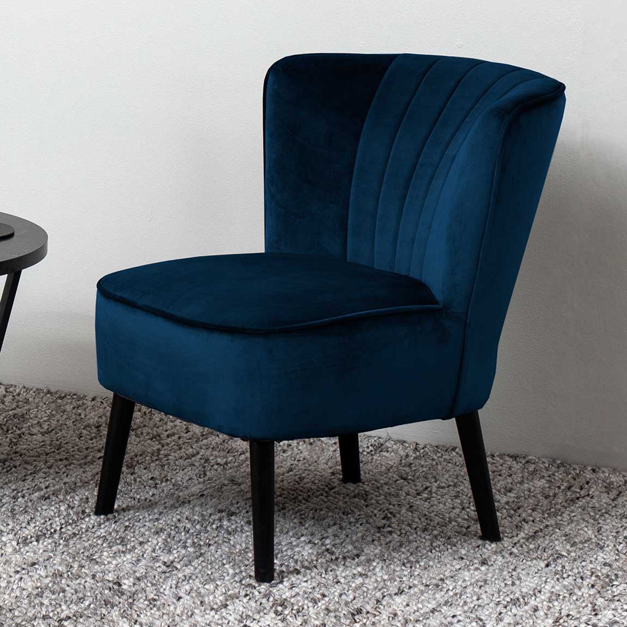 Emob Fauteuil Belfast - donkerblauw/zwart