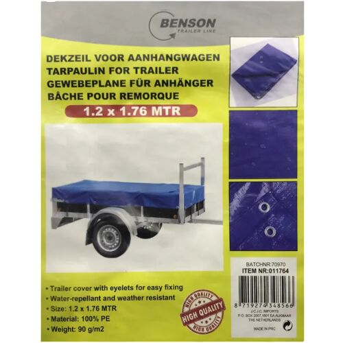 Benson Dekzeil Aanhangwagen - 1,2 x 1,76 meter