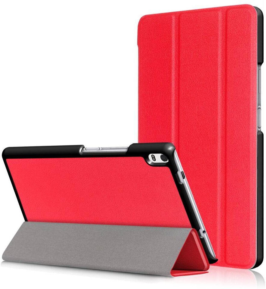 CasualCases 3-Vouw stand flip hoes rood voor de Lenovo Tab 4 8 Plus