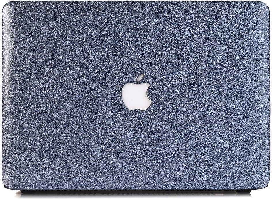 Lunso Glitter blauw cover hoes voor de MacBook Air 13 inch (2018-2019)