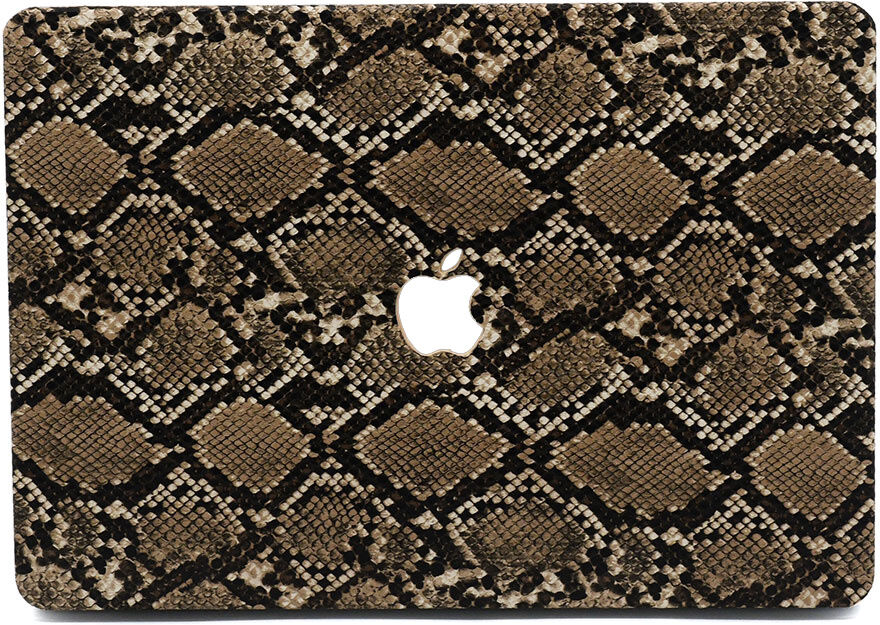 Lunso Snake Pattern Brown cover hoes voor de MacBook Air 13 inch (2010-2017)