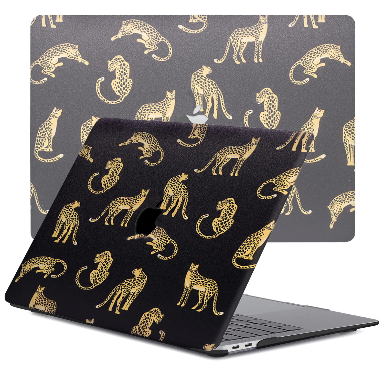 Lunso Leopard Black cover hoes voor de MacBook Air 13 inch (2020)