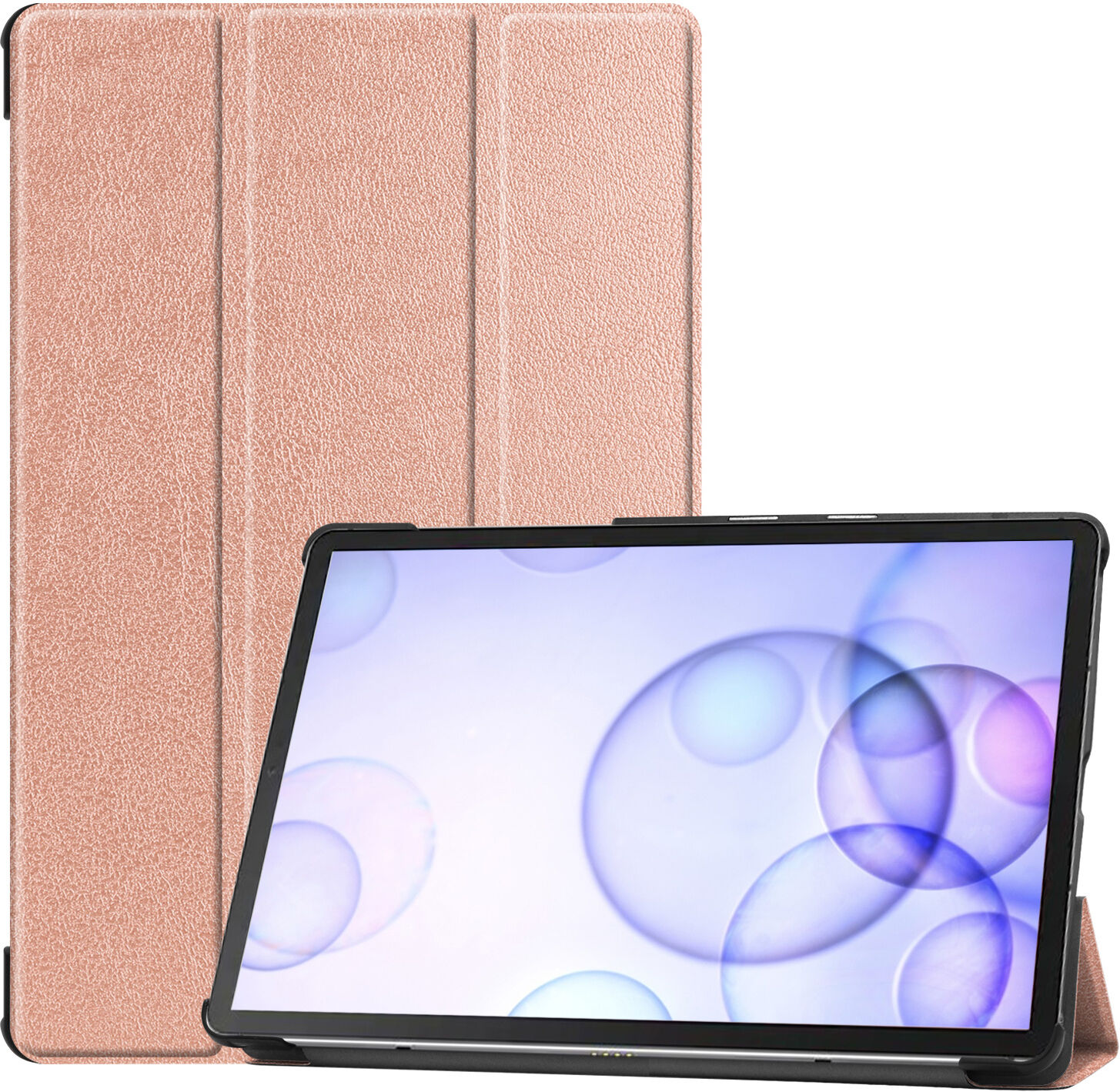 Lunso 3-Vouw sleepcover hoes Rose Goud voor de Samsung Galaxy Tab S6