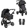 Moni Rafaello Black 2-in-1 Combi Kinderwagen Incl. Adapter 110958