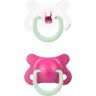 Suavinex Night&Day Rabbit Pink -2/+4m Physio 2 Stuks Silicone Fopspeen SXSNF1071024