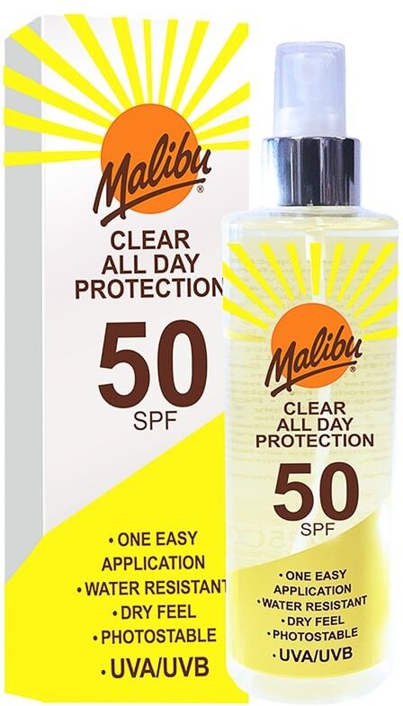 Malibu Clear All Day Sun Protection SPF50 250 ml Zonnebrandcrème