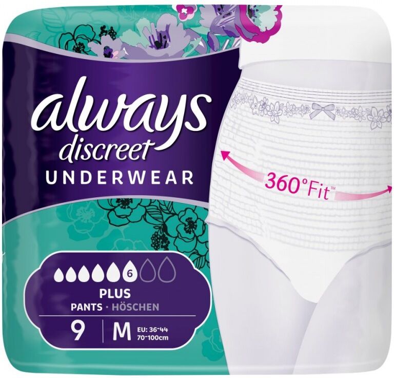 Always Discreet Pants Plus Medium 9 st Ondergoed