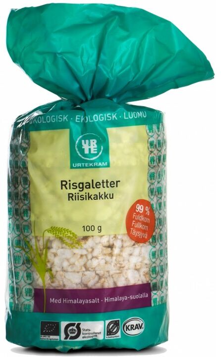 Urtekram Rice Cakes Salt Eco 100 g Snack