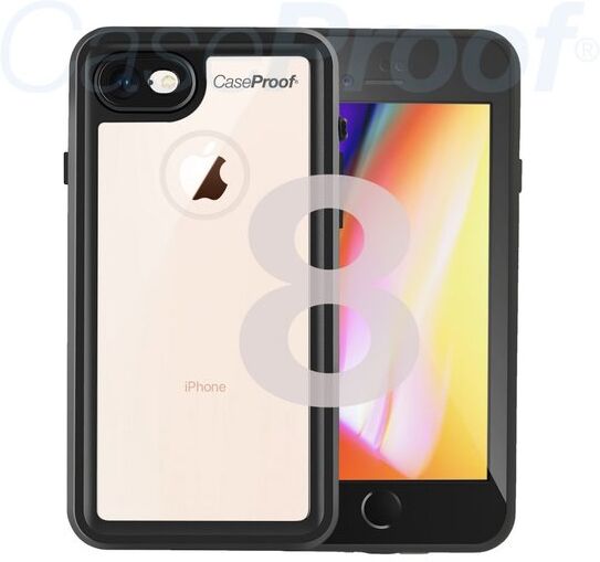 CaseProof PRO kunststof hoesje voor iPhone 7, iPhone 8 en iPhone SE 2020 - zwart en transparant