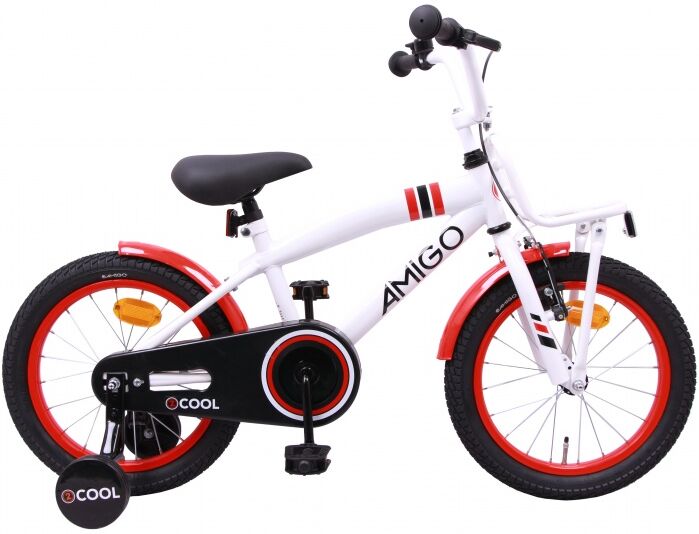 AMIGO 2Cool 14 Inch 23 cm Jongens Terugtraprem Wit