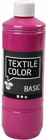 Creotime textielverf Basic 500ml roze - Roze,Donkerroze