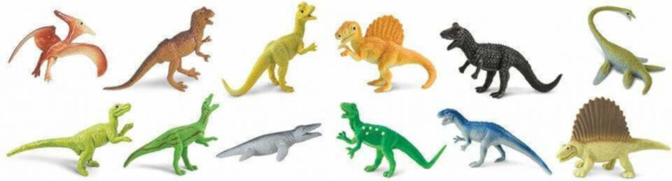 Safari speelfigurenset Carnivorous Dinos junior 12 delig - Multicolor